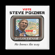 2010 STEVE POIZNER Square Magnet by elfyboy 2010 STEVE POIZNER Square Magnet