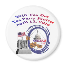 2010 Tax Day Tea Party Protest – Lincoln Memorial Magnets