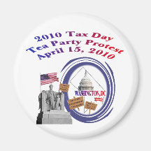 2010 Tax Day Tea Party Protest – Lincoln Memorial Magnets