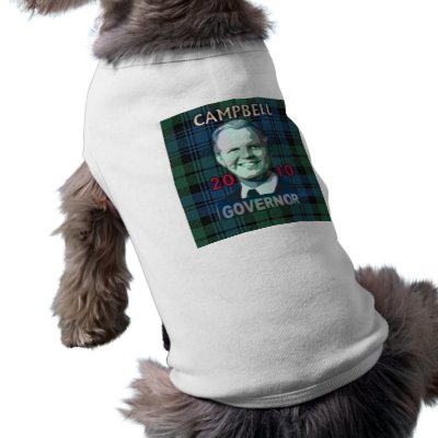 2010 Tom Campbell Governor Doggie Tank Top Dog Tee Shirt by elfyboy