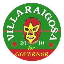 2010 Villaraigosa Mascaras Round Stickers