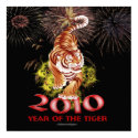 2010 Year of the Tiger Black Poster posters