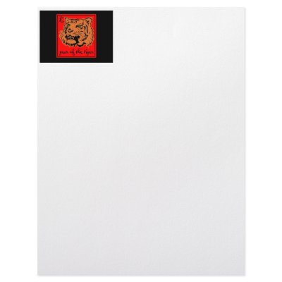 2010 Year of the Tiger Chinese New Year Custom Letterhead by CustomizeACard