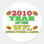 2010 Year Of The WFL Round Stickers