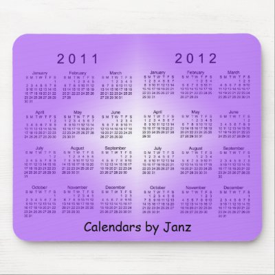2012 calendar canada. 2011-2012 Calendar Mousepad by