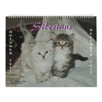 2011-2012 Siberian Cats Calendar by ArtistNikki
