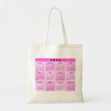 2011 años de un vistazo hacen calendarios bolsa de mano