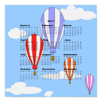 2011 Balloon Calendar Poster posters