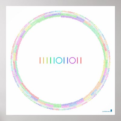 2011 Binary Calendar (white) Poster by juanosborne