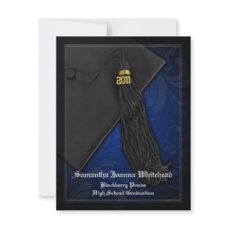 2011 Black and Blue Tassel Charm Graduation