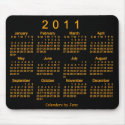 2011 Calendar mousepads