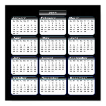 2011 Calendar Poster In Black posters
