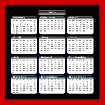 2011 Calendar Poster In Black posters