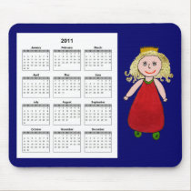 2011_calendar with princess mousepads