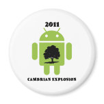 2011 Cambrian Explosion (Android Bug Droid) Refrigerator Magnet