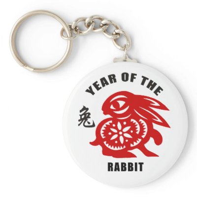 2011 Chinese Paper Cut Year of The Rabbit Key Chains by Year_Of_Rabbit_Tees