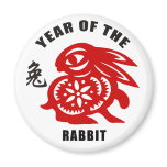 2011 Chinese Paper Cut Year of The Rabbit Magnet