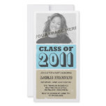 2011 Color Block Graduation Party Invitations Picture Card