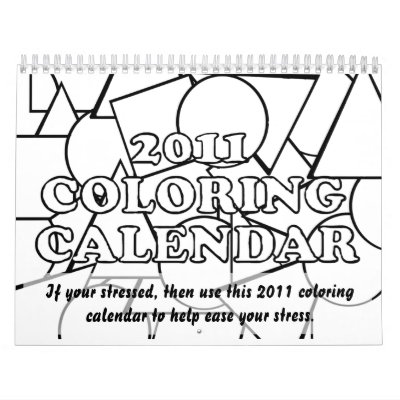 2011 Coloring Calendar to help ease stress by Lynnes_creations