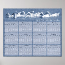 2011 Cool Blue Ducks Calendar Poster