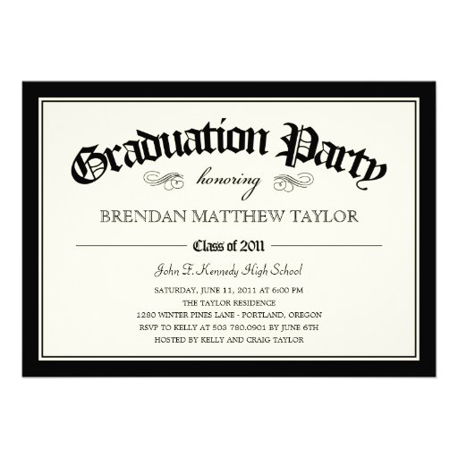 2011 Diploma Graduation Party Invitation (front side)