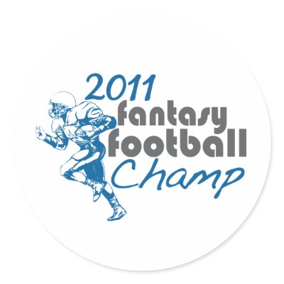 2011 Fantasy Football Champ Round Sticker by worldsfair