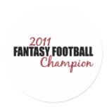 2011 Fantasy Football Champion Stickers