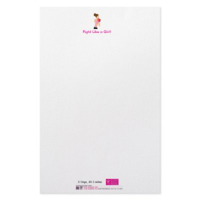 2011 Fight Like a Girl Stationery by riplet75
