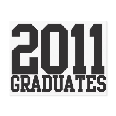 2011 graduates in funky block font! post card by JazzyHumor
