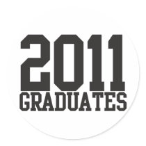 2011 graduates in funky block font! stickers