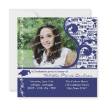 2011 Graduation Cap Photo/ Navy Blue invitations