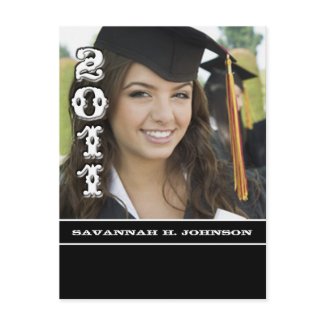 2011 Graduation Photo Invitations postcard