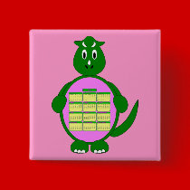 2011 Green Dinosaur Calendar Button