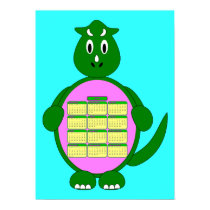 2011 Green Dinosaur Calendar Poster posters