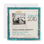 2011 Grunge Graduation Announcement (aqua)
