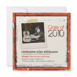 2011 Grunge Graduation Announcement (orange)
