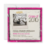 2011 Grunge Graduation Announcement (pink)