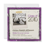 2011 Grunge Graduation Announcement (purple)