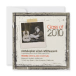2011 Grunge Graduation Announcement (taupe)