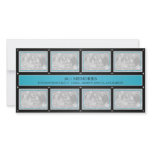 2011 Memories New Year Collage Aqua Blue Black Picture Card