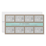 2011 Memories New Year Collage Baby Blue Brown Photo Cards