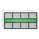 2011 Memories New Year Collage Green Black Photo Cards