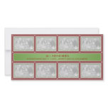 2011 Memories New Year Collage Green Red Customized Photo Card