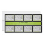 2011 Memories New Year Collage Lime Green Black Photo Card Template