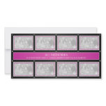 2011 Memories New Year Collage Magenta Black Photo Cards