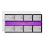 2011 Memories New Year Collage Purple Black Customized Photo Card
