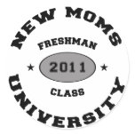 2011 New Moms University Round Stickers