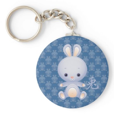 2011 New Year of the Rabbit Keychain by giftsbonanza