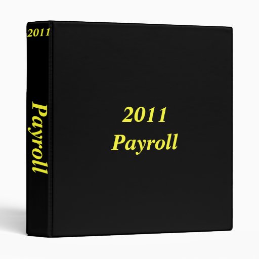 2011 Payroll Binder 