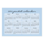 2011 Pink Flowering Branch Pocket Calendars Business Card Templates